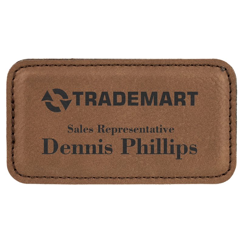 Lane Leatherette Name Tag 3.25x1.75"