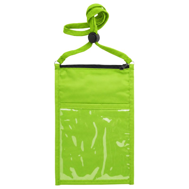 Large Double Pouch Neck Wallet - 8