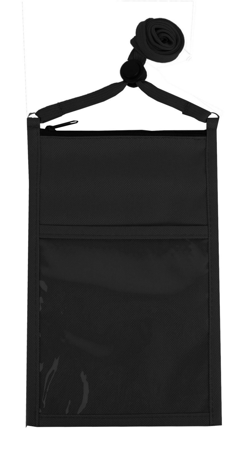 Large Double Pouch Neck Wallet - 1