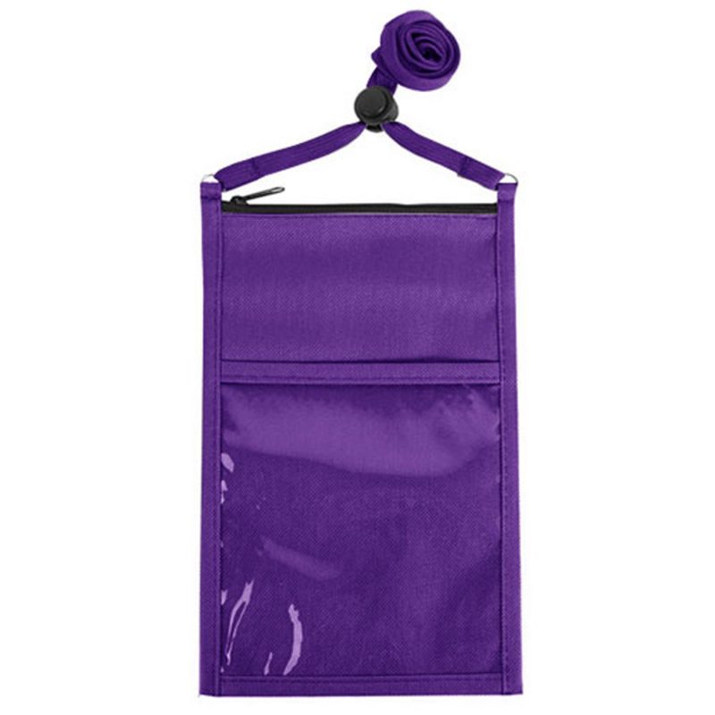Large Double Pouch Neck Wallet - 8