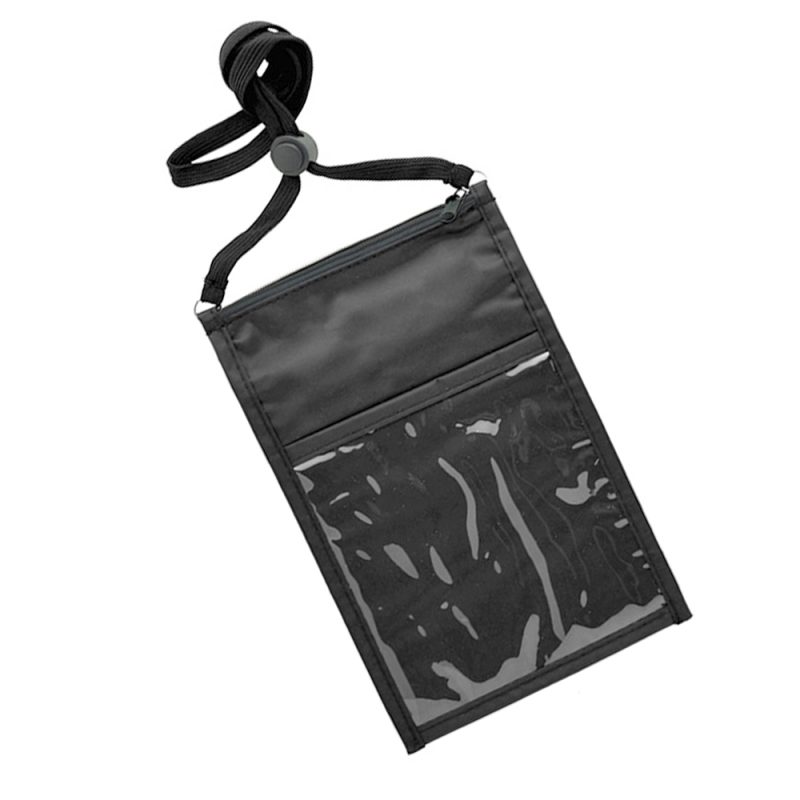 Large Double Pouch Neck Wallet - 1