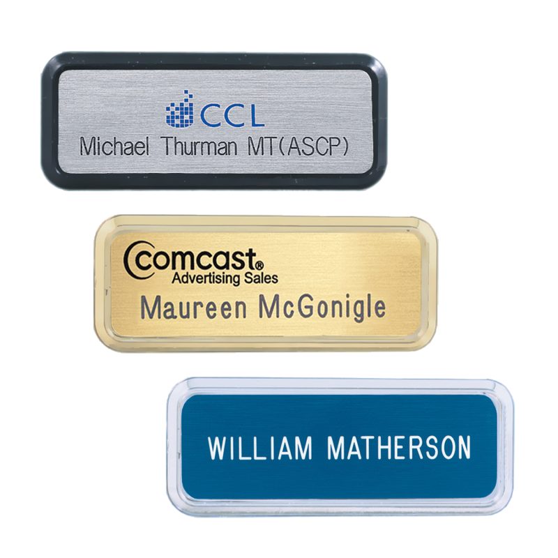 Las Vegas Plastic Name Badge (Standard Size 1-5/16" x 3-5/16"