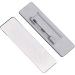 Laser Engraved Name Tag With Brushed Metal Pin Style - 3