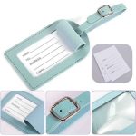 Leather Luggage Name Tag Airplane Travel Essentials For Flying Hotel Check - 3