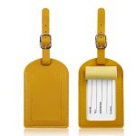 Leather Luggage Name Tag Airplane Travel Essentials For Flying Hotel Check - 4