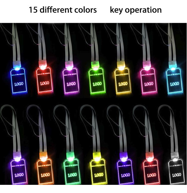 Led Acrylic Work Card W/ Lanyard & Name Tag - 1