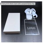Led Acrylic Work Card W/ Lanyard & Name Tag - 2
