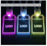 Led Acrylic Work Card W/ Lanyard & Name Tag - 3