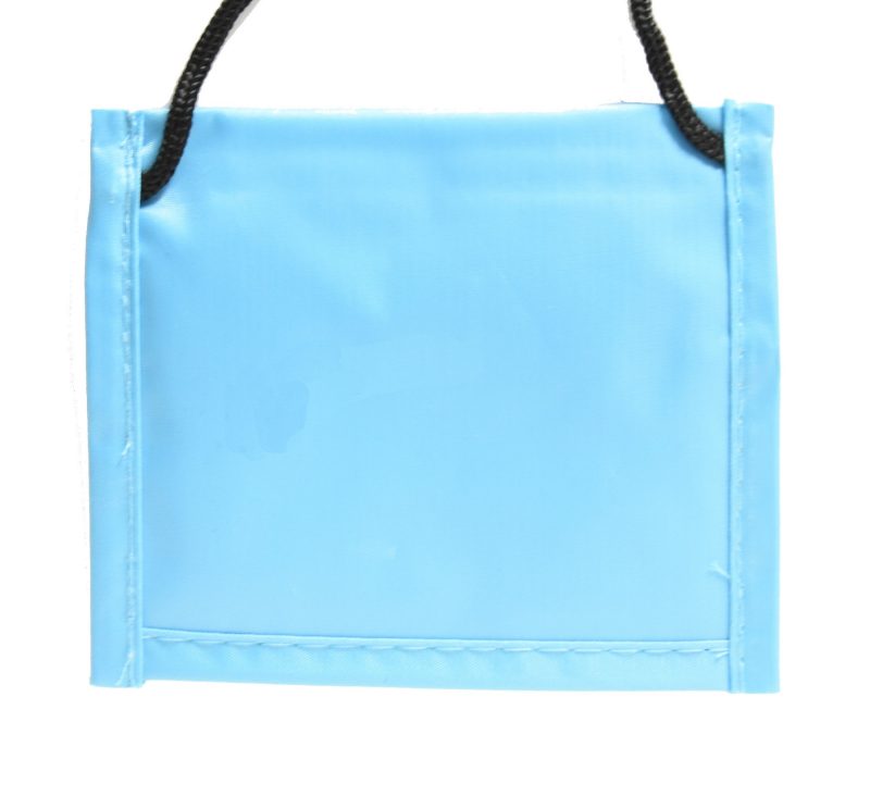 Light Blue Small Neck Wallet w/Adjustable Cord (4"x3") - 1