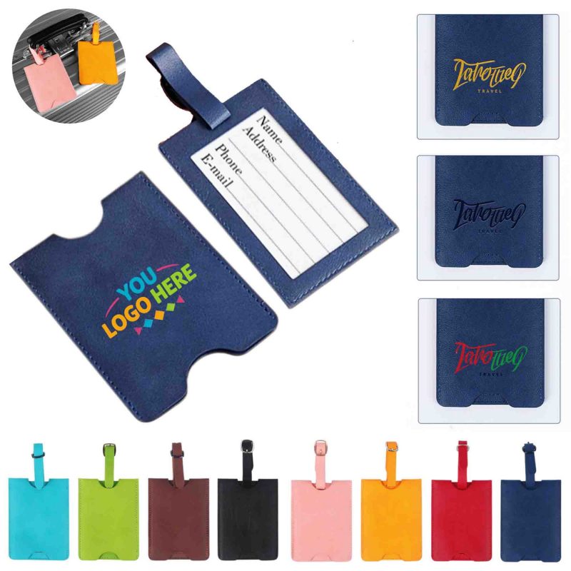 MOQ 50pcs Leather Luggage Name Tag Airplane Travel Essentials For Flying Hotel Check