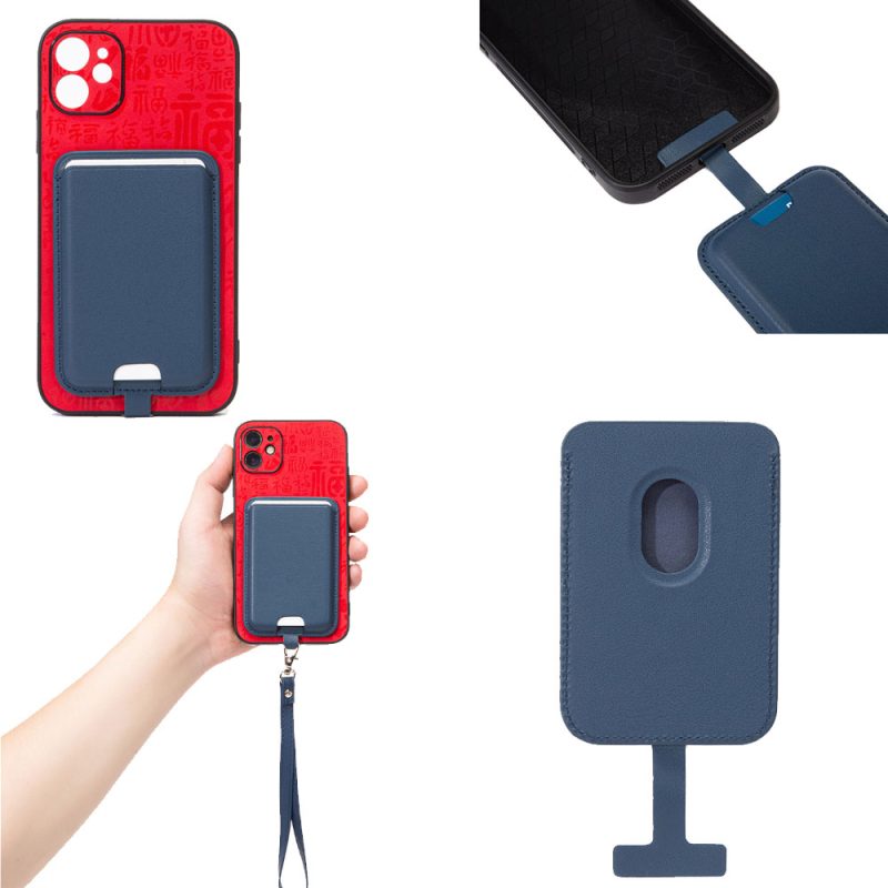 Magnetic PU Phone Wallet for MagSafe With Lanyard - 1