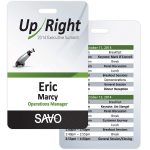 Memphis Plastic Event Name Badge: 2-1/8" x 3-3/8" Vertical