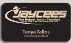 Metal Name Tag w/Bar Pin (3" x 2")