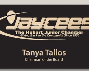 Metal Name Tag w/Bar Pin (3" x 2")