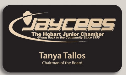 Metal Name Tag w/Bar Pin (3" x 2")