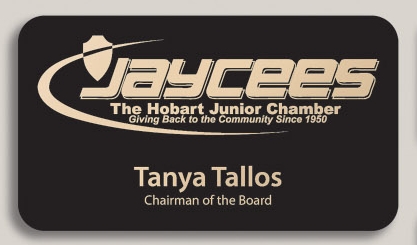 Metal Name Tag w/Magnet (3" x 1")