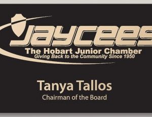 Metal Name Tag w/Magnet (3" x 1.5")