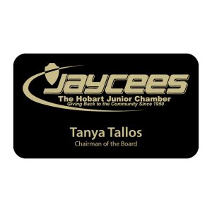 Metal Name Tag w/Magnet (3" x 2")