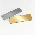 Metallic name tag. - 1