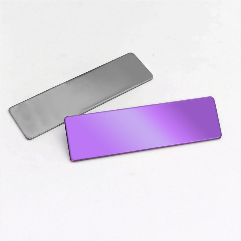 Metallic name tag. - 2