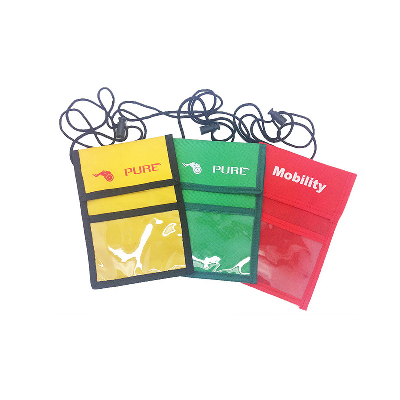 Multi-Pocket Neck Wallet Badge Holder with Adjustable Lanyard - 3
