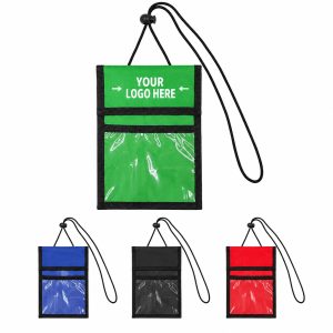 Multi-Pocket Oxford Neck Wallet With Adjustable Strap