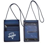 Multi-Pocket Polyester Neck Wallet