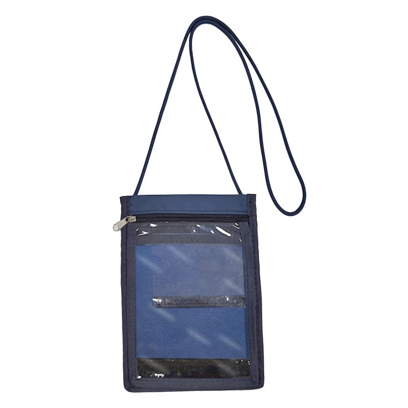 Multi-Pocket Polyester Neck Wallet - 3