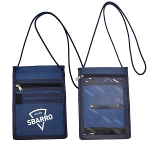Multi-Pocket Polyester Neck Wallet