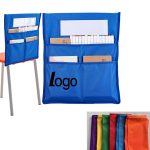 Multifunctional Oxford Cloth Chair Back Organizer W/ Name Tag Slot 17''X19''