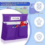Multifunctional Oxford Cloth Chair Back Organizer W/ Name Tag Slot 17''X19'' - 2