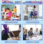 Multifunctional Oxford Cloth Chair Back Organizer W/ Name Tag Slot 17''X19'' - 3