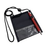 Neck Wallet with Two Pockets with Rear Pen Holder & Zipper - 1