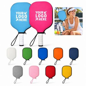 Neoprene Pickleball Paddle Cover W/ Wrist Lanyard