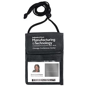 "Networker" Non-Woven Econo 5 Function Trade Show Badgeholder & Neck Wallet - 3