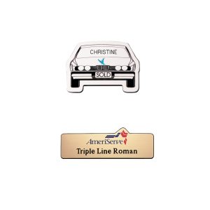 New Orleans Plastic Name Badge (Custom sized between 0 and 3 sq. in.)