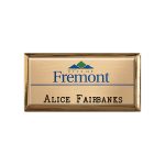 New York Executive Metal Name Badge (Standard Size 1-1/2" x 3")