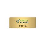 New York Standard Metal Name Badge (Standard Size 1-1/4" x 3")