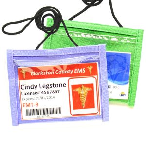 Non-Woven Small Neck Wallet w/Adjustable Cord