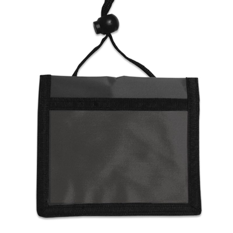 Nylon 3-Pocket Credential Wallets with Neck Cord - 2
