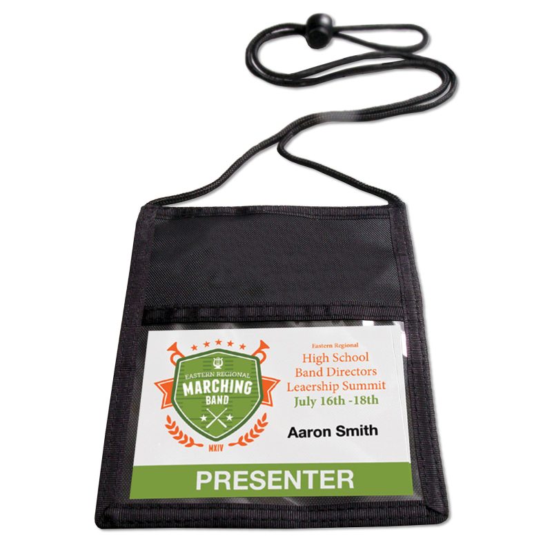 Nylon 3-Pocket Credential Wallets with Zippered Pouch
