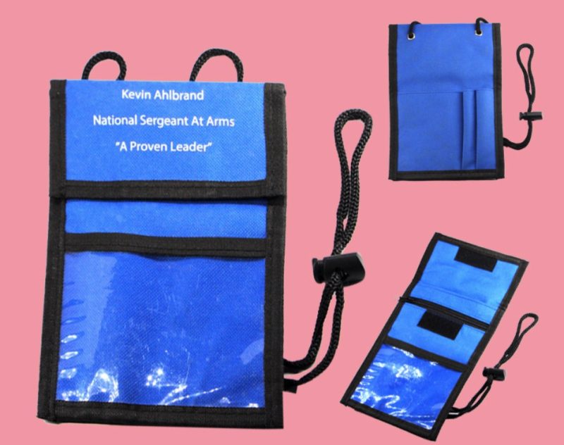 Nylon Neck Wallet Badge Holders