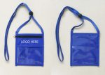 Nylon Neck Wallet Pouch With Front Zipper Pocket - 1