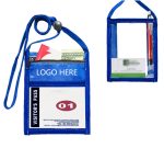 Nylon Neck Wallet Pouch With Front Zipper Pocket