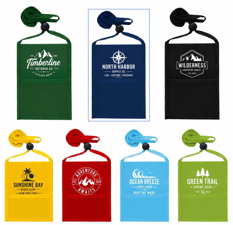 Outdoor Nylon Neck Credential Holder with Adjustable Cord