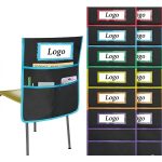 Oxford Cloth Chair Pocket Organizer With Name Tag Slots