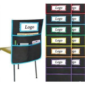 Oxford Cloth Chair Pocket Organizer With Name Tag Slots