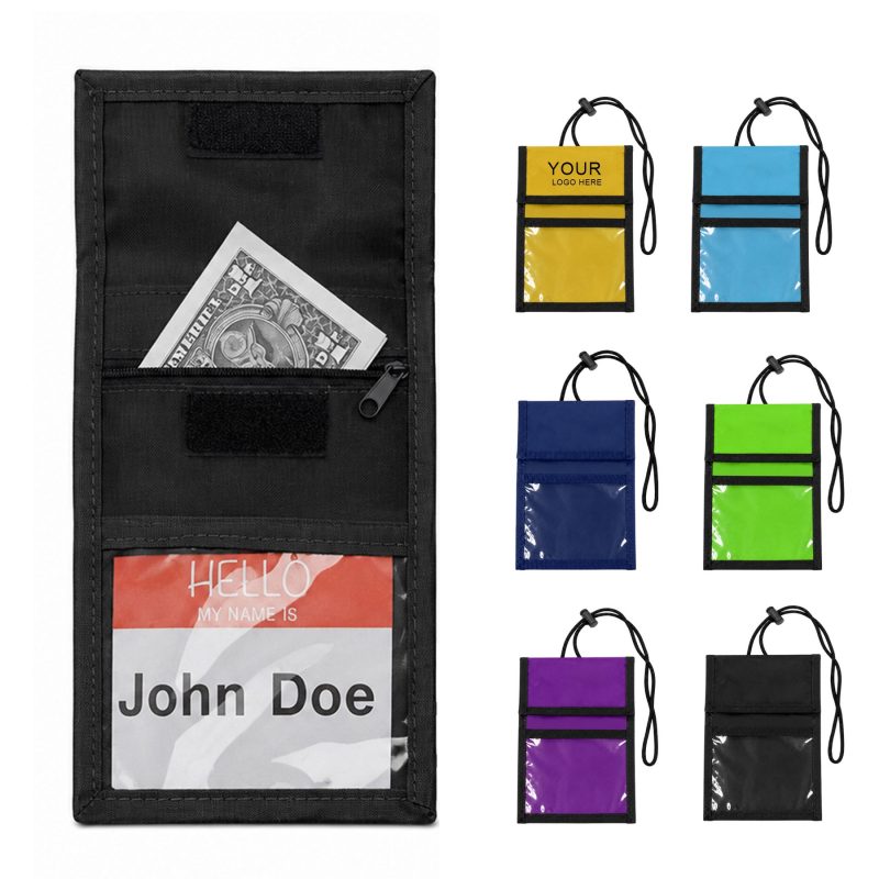 Oxford Fabric Neck Credential Holder Multi Pocket Design