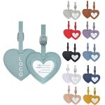 PU Heart Shape Suitcase Mark Name Tag