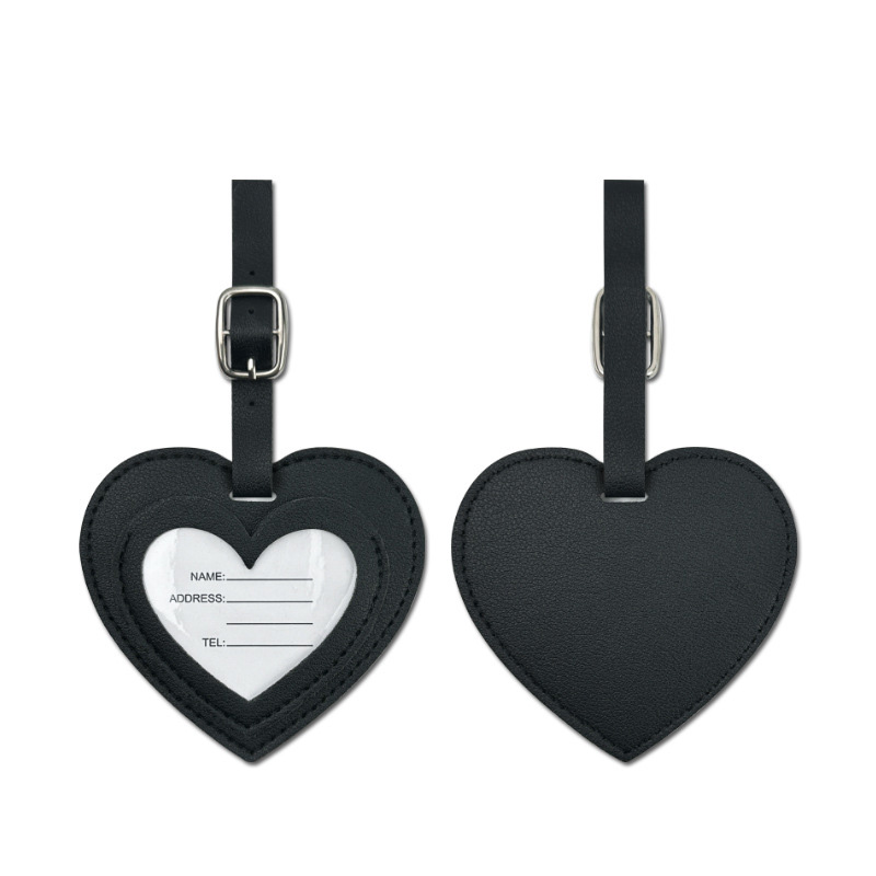 PU Heart Shape Suitcase Mark Name Tag - 6